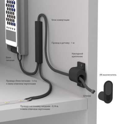 Выключатель ИК Аксессуары для светодиодных лент 12/24V 95004/01